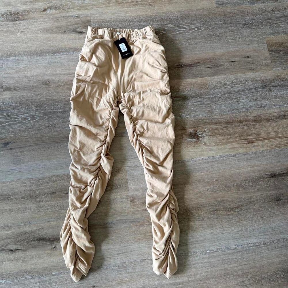 Fashion-nova Women's Tan and Cream Trousers